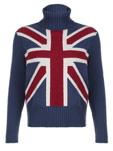 Blue UK Flag Turtleneck Sweater