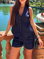 My Oasis Linen Shorts Set