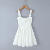 White Corset Bodice Mini Dress