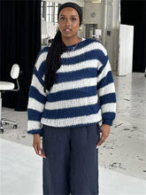 Knit Striped Off-shoulder Sweater