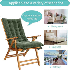 Rocking Patio Lounge Chair Cushion with Ties Overstuffed Seat Back Cushion Pad Tufted Pillow for Outdoor Indoor Home