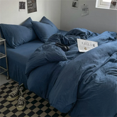 100% Thick Brushed Bed Sheets, Duvet Cover Set, Four Piece Bedding Set Three Piece Bedding, Fully Enclosed for Home Gift