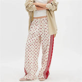 Floral High Waist Elastic Palazzo Pants