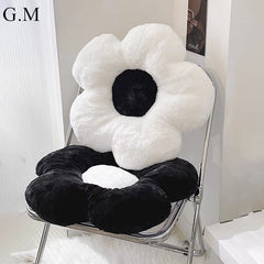 35/50cm Ins Cute Stuffed Five Petal Flower Pillow Beautiful Flower Plush Seat Cushion Sunflower Comfortable Pillow Home Decor