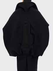 Gold Zipper Black Hoodie Jacket