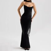Corset Top With Mermaid Long Skirt And Scarf Set