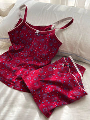 Printed Cami Top And Boxer Shorts Pj Set