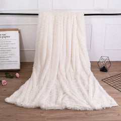 Double Layer Plush warm winter throw Blanket home Bedspread on the bed plaid chair towel sofa cover lamb bed blankets and throws