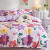 Bedding Set for Girl Boy Bedroom KIDS Modern Comforter Duvet Cover Flat Sheet Pillowcase Home Textile Soft Bed Linen