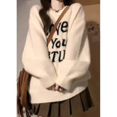 Printed Fuzzy Sweater