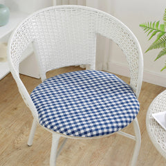 Anti-slip Plaid Thick Car Cushion Cotton Chair Seat Yoga Cushions Meditation Floor Round Pillow Home Textile All Season