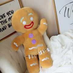 30-60cm Cartoon Cute Gingerbread Man Plush Toys & Pendant Stuffed Baby Appease Doll Biscuits Man Pillow Reindeer for Gift