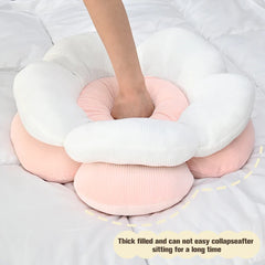 Plush Flower Cushion INS Cute Sofa Sunflower Throw Pillow Office Chair Lumbar Support Pillow Plush Car Seat Cushion