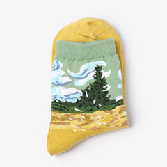 2.0 Wheat Field with Cypresses Socks