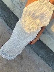 Backless High Waist Beach Dress