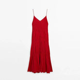 Beach Style Backless Ruffle Maxi Dress