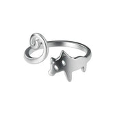 Cat with Long Tail Ring