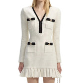 Colorblock Sequins Slim Knitted Bodycon Dresses