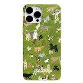 Cute Dogs Pattern iPhone Case