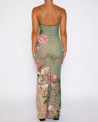 Sexy Slim Long Floral Dress