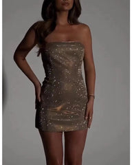 Sexy hottie strapless party dress