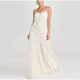 Elegant 3D Flower Long Dress