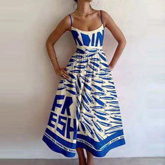 Ethnic Style Loose Pocket Maxi Dress