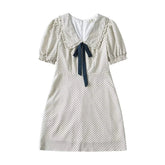 French Style Puff Sleeve Mini Dress