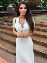 Knitted Rib Slim High Waist Casual Long Dress