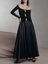 Long Sleeve Patchwork Slimming A-Line Dress
