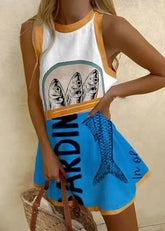 O-Neck Summer Style Sleeveless Beach Dress
