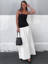 Patchwork Strapless Sleeveless Dress