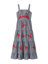 Printed Check Plaid Casual Maxi Dress