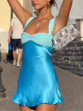 Satin Strapless Lace-Up Mini Dress