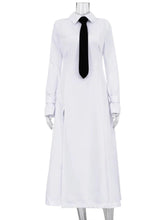 Side Slit White Elegant Long Dress