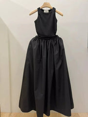 Sleeveless A-line Long Dress