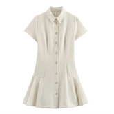 Slim Fit Waist Shirt Dress