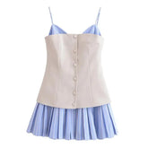 Strapless Patchwork Mini Dress