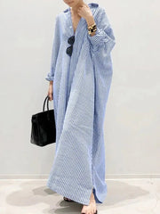 Stripe Printed Casual Loose Dress