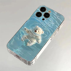 Swimming Bear iPhone Case