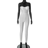White Strapless Jumpsuit