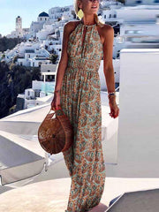 Vorioal Sexy Printed Maxi Dress