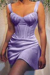 New Satin Waist Sexy Midi Dress