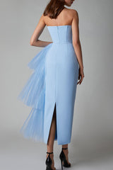 Mesh Slim Fit Slit Dress
