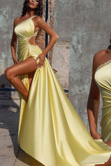One-shoulder Sleeve Slim Dress