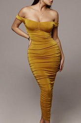 Off Shoulder Midi Dress