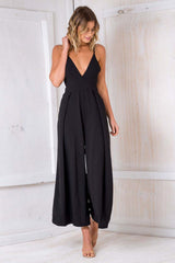 V Neck Bow Sling Jumpsuit