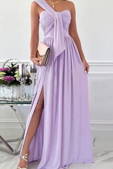 One Shoulder Waist Dress