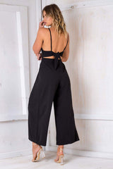 V Neck Bow Sling Jumpsuit