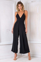 V Neck Bow Sling Jumpsuit
